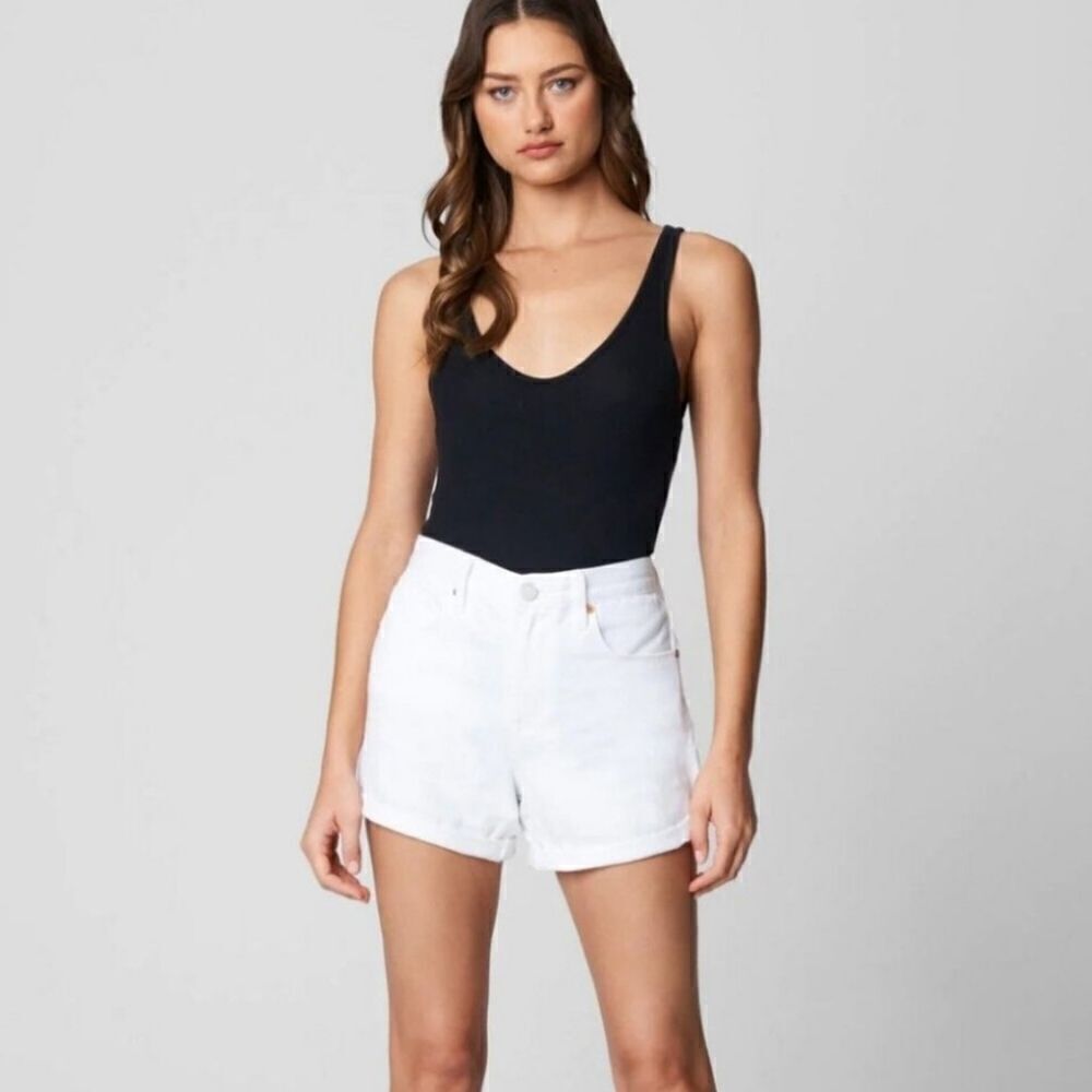 Blank NYC NWT Head in the Clouds Mom White Short Women's 28 The Perry